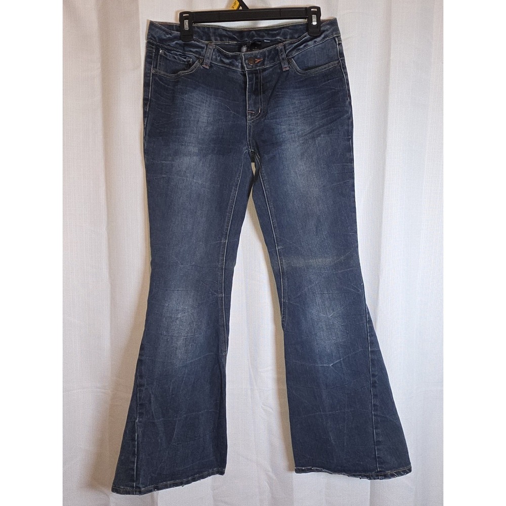 Y2K Bisou Bisou Flare Jeans Womens 8 Blue Jean Vintage Bell